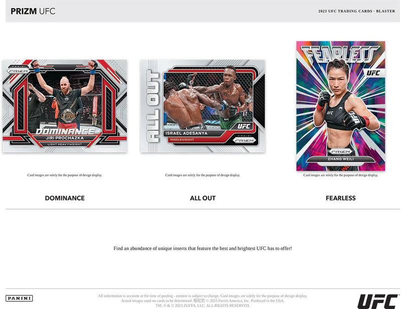 2023 Panini UFC Prizm Blaster Box 20 Box Case